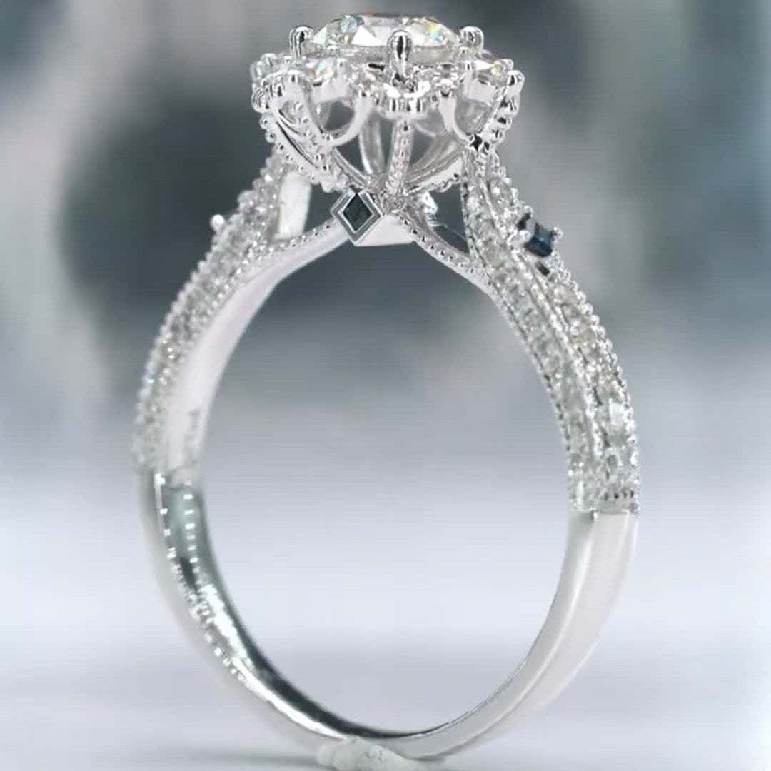 Elegant Design Moissanite Engagement Ring