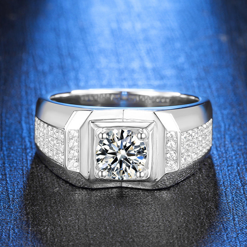 Moissanite Wedding Ring For Men