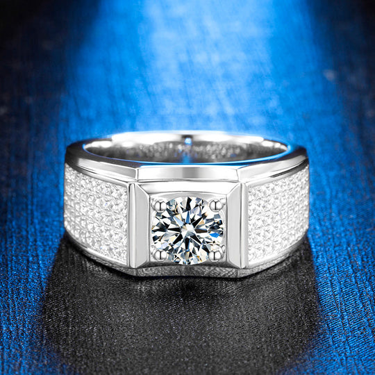 Moissanite Wedding Ring For Men