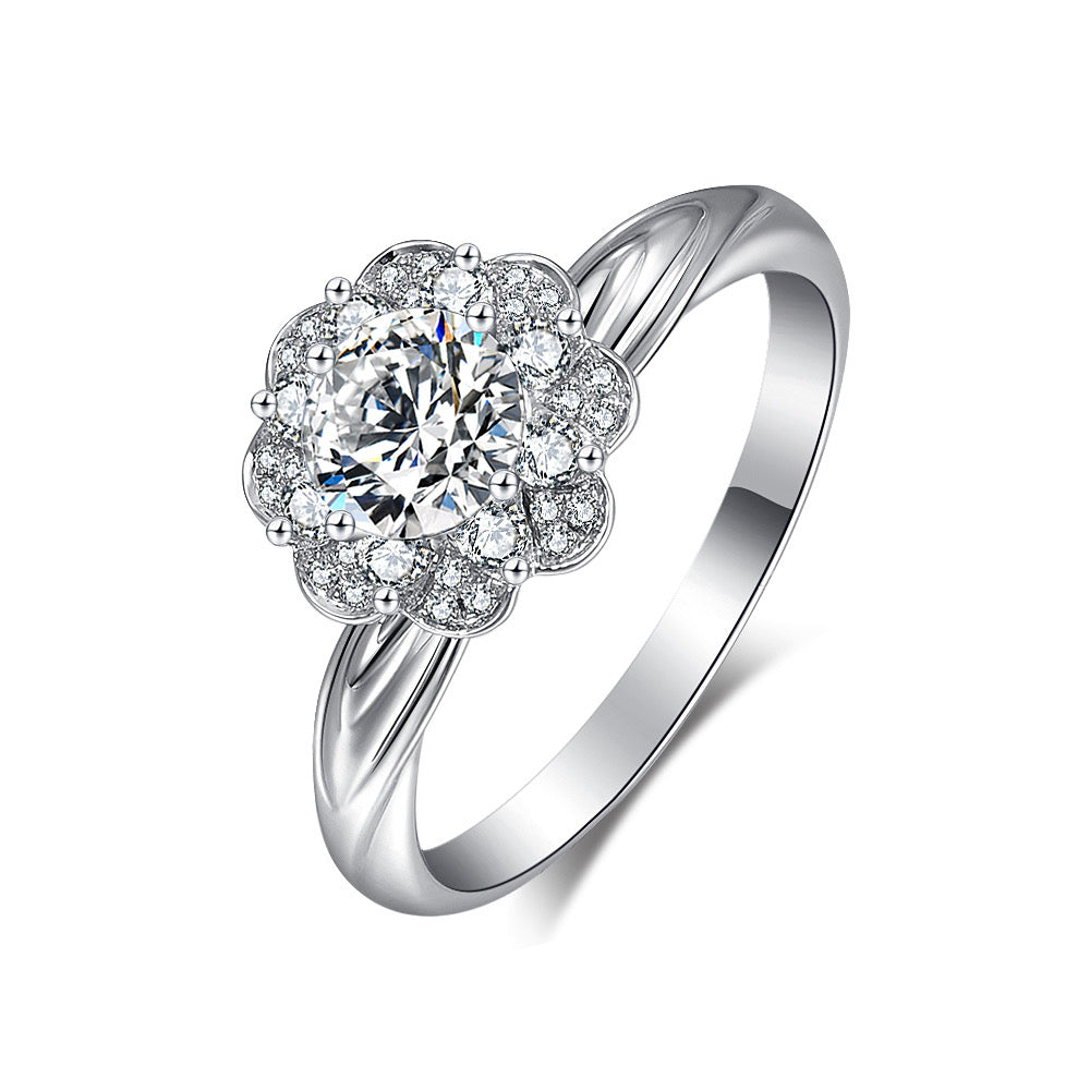 Knight 2 Tones  Moissanite Engagement Ring