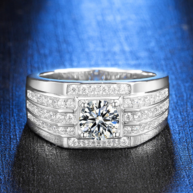 Moissanite Wedding Ring For Men