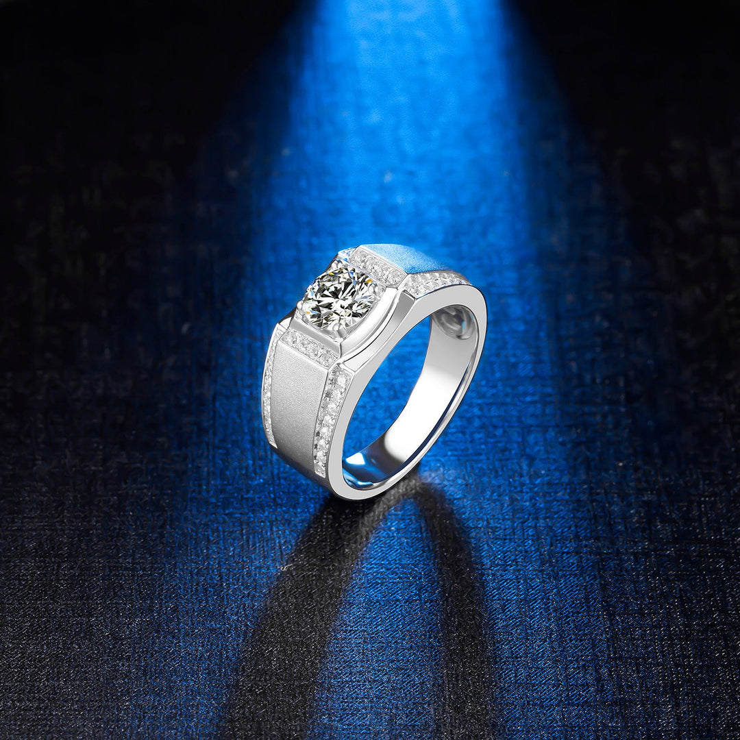 Moissanite Wedding Ring For Men