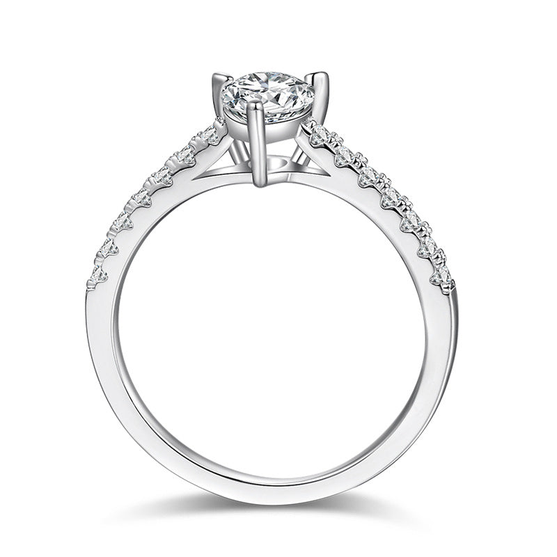 Simple Design Pear Cut Moissanite Ring