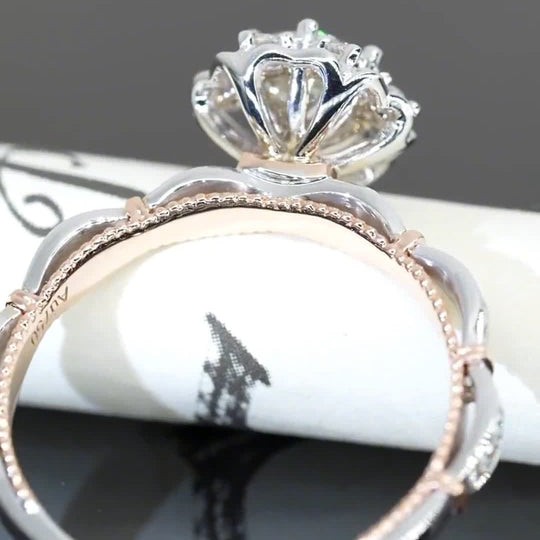 New Arrived Flower Design Moissanite Engagement Ring