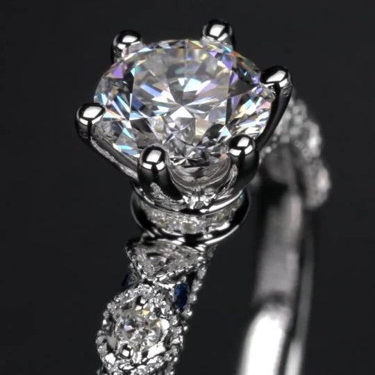 Vintage Design Moissanite Engagement Ring