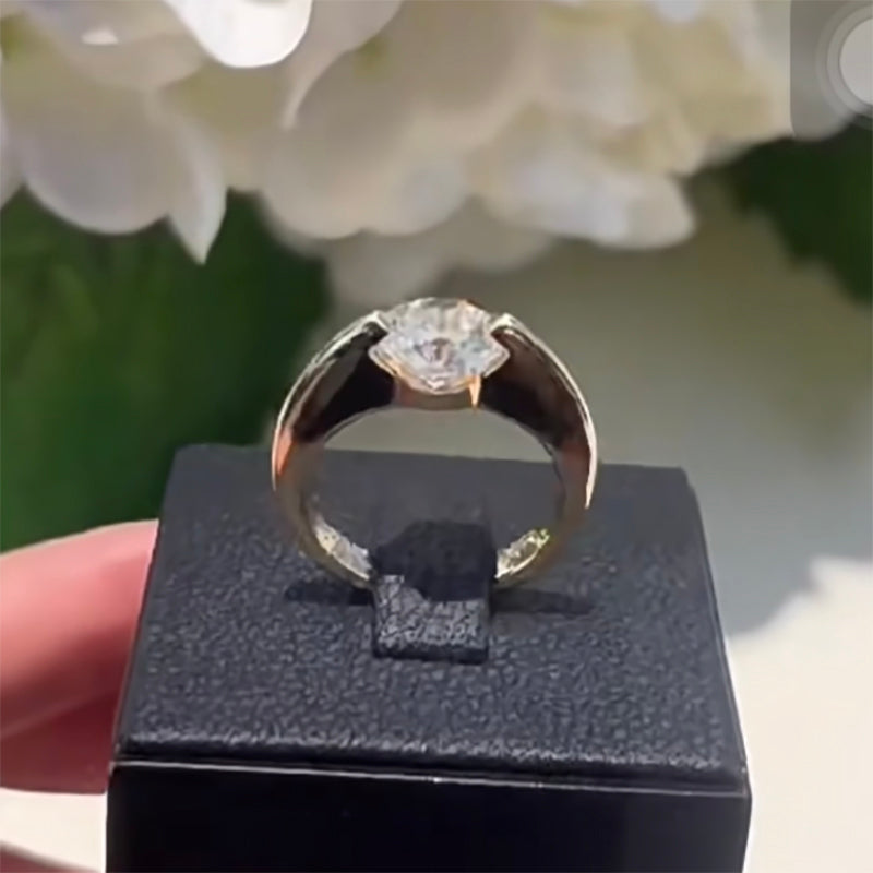 Funny Rotatable Moissanite Engagement Ring