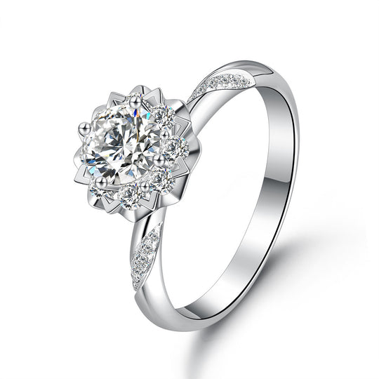 Simple Design Moissanite Engagement Ring