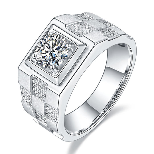 Moissanite Wedding Ring For Men