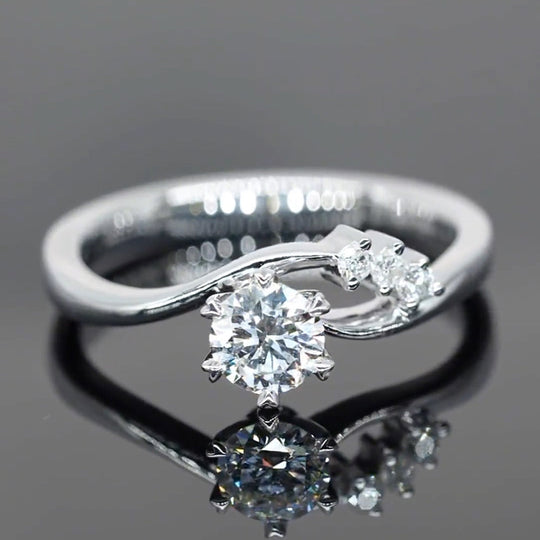 Moissanite Promise Ring Engagement Ring