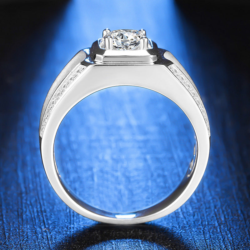 Moissanite Wedding Ring For Men