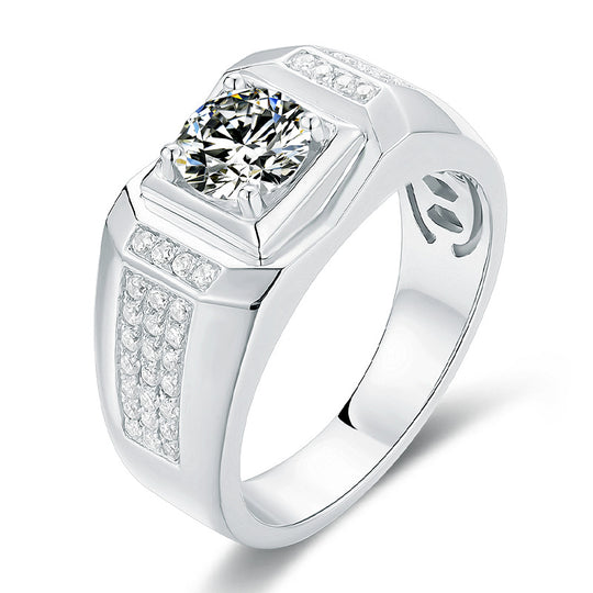 Moissanite Wedding Ring For Men