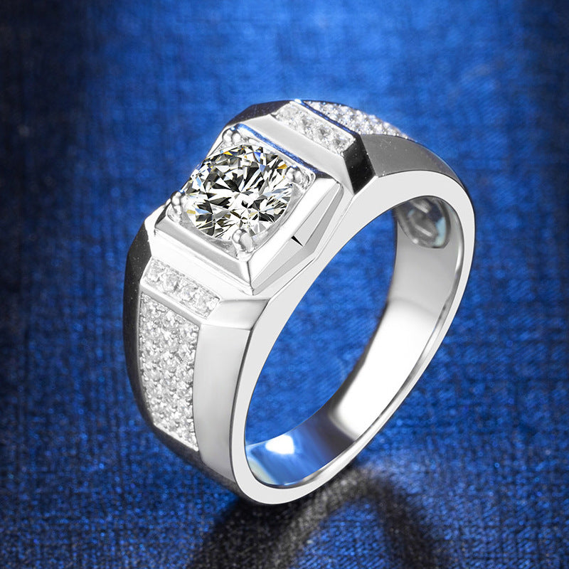 Moissanite Wedding Ring For Men