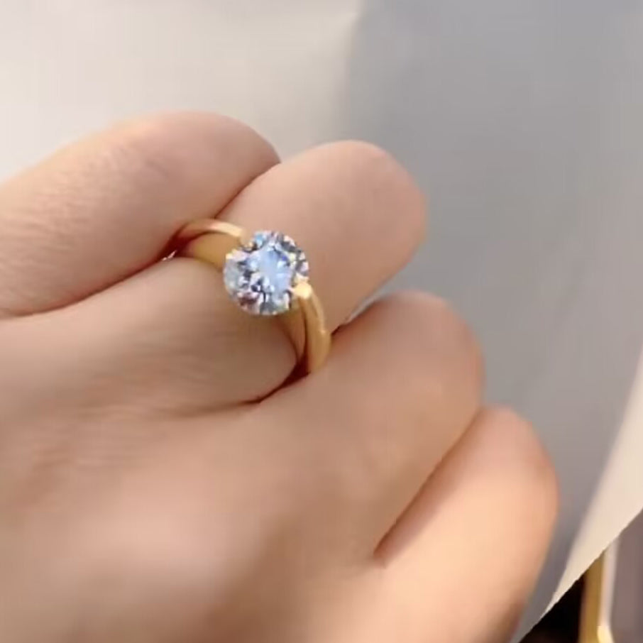 Funny Rotatable Moissanite Engagement Ring