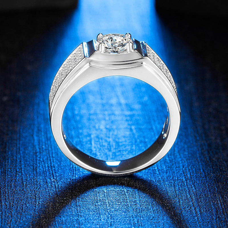 Moissanite Wedding Ring For Men