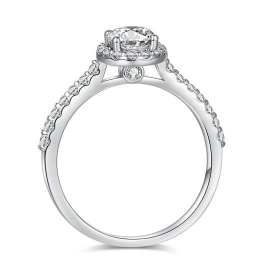 Halo Oval Cut  Moissantie Engagement Ring