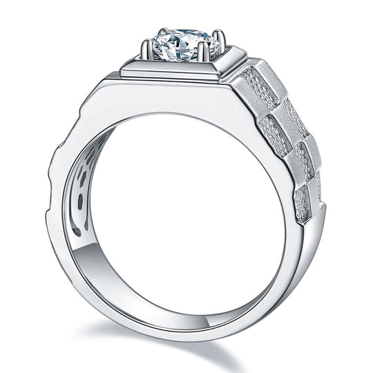 Moissanite Wedding Ring For Men