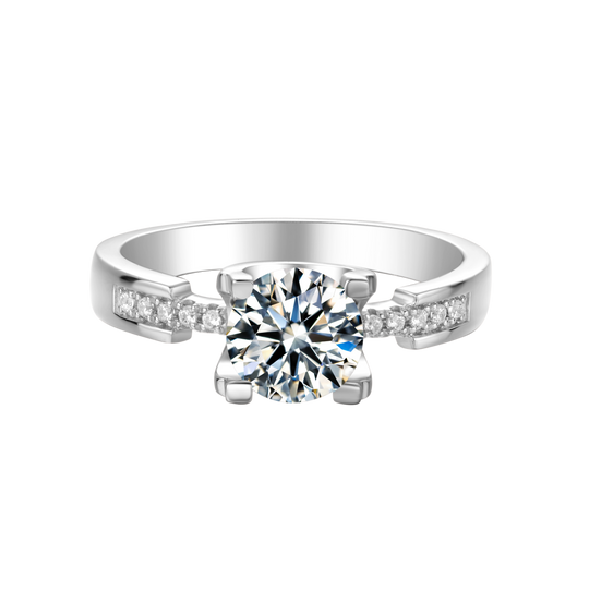 Classic Design Moissanite Engagement Ring