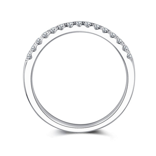 Wedding Band Moissanite Half Eternity Ring