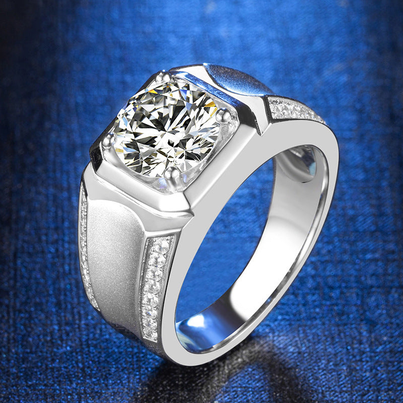 Moissanite Wedding Ring For Men