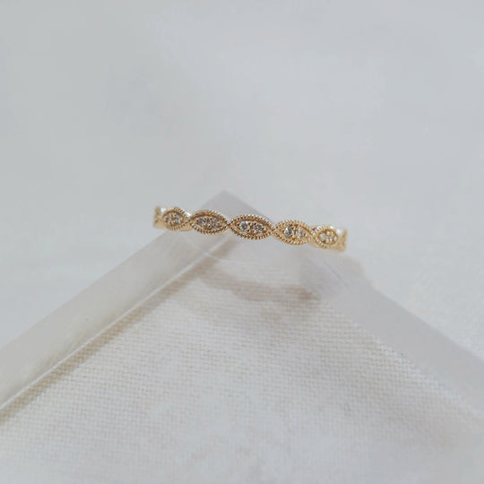 Vintage Wedding Ring Matching Band