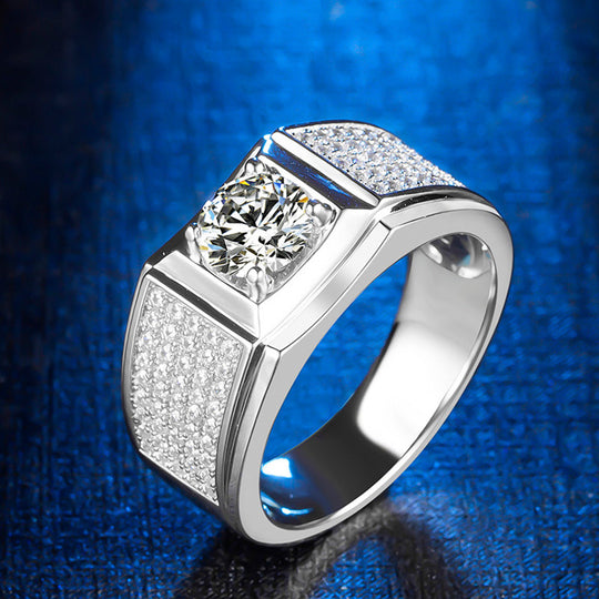 Moissanite Wedding Ring For Men