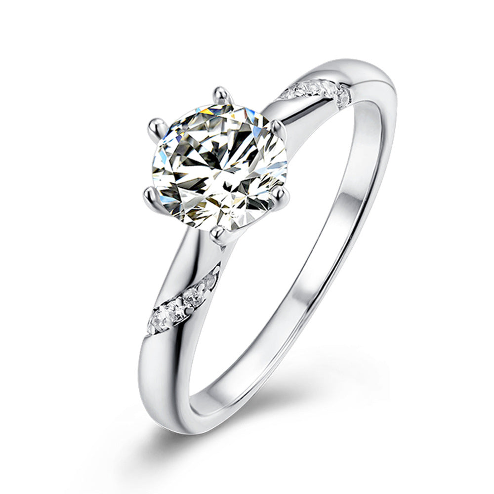 Simple Classic 6 Prongs Moissanite Ring