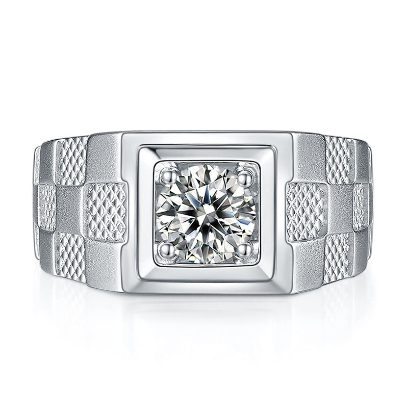 Moissanite Wedding Ring For Men