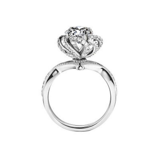 Rose Fountain Moissanite Engagement Ring