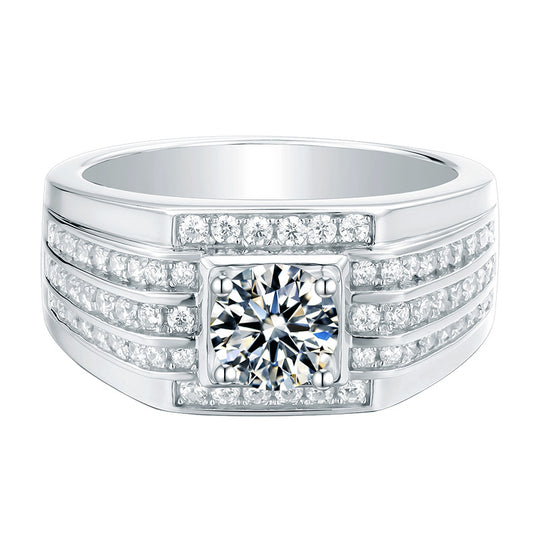 Moissanite Wedding Ring For Men