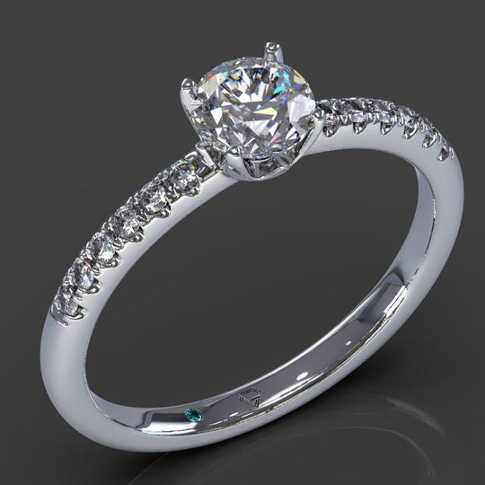 4-Claw Solitaire Moissanite Engagement Ring