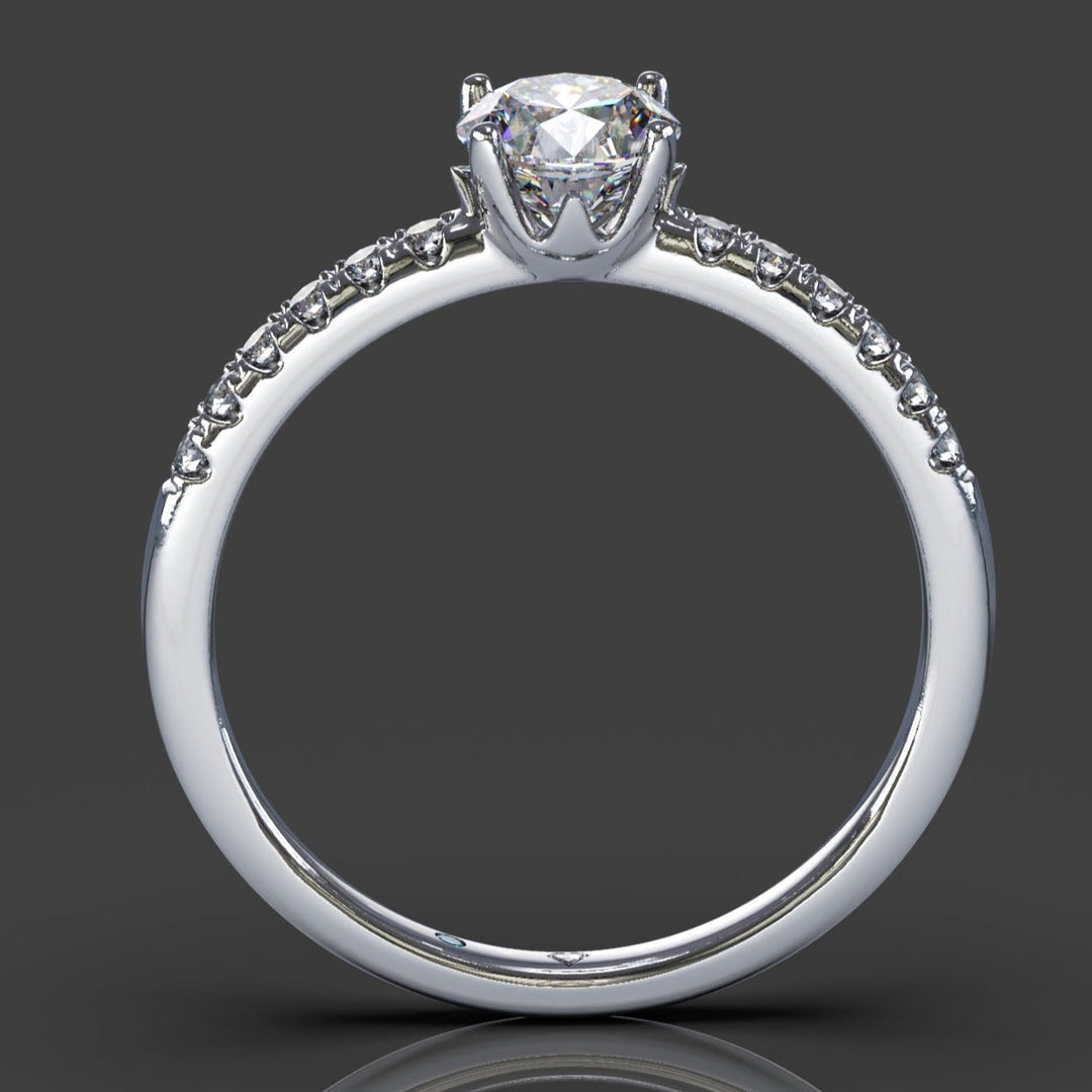 4-Claw Solitaire Moissanite Engagement Ring